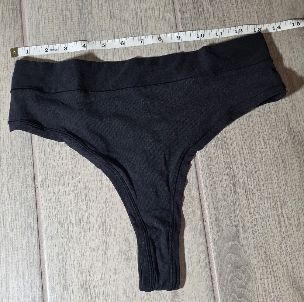 NWOT SKIMS SUMMER MESH MID WAIST THONG/ XL/ ONYX - Picture 5 of 6